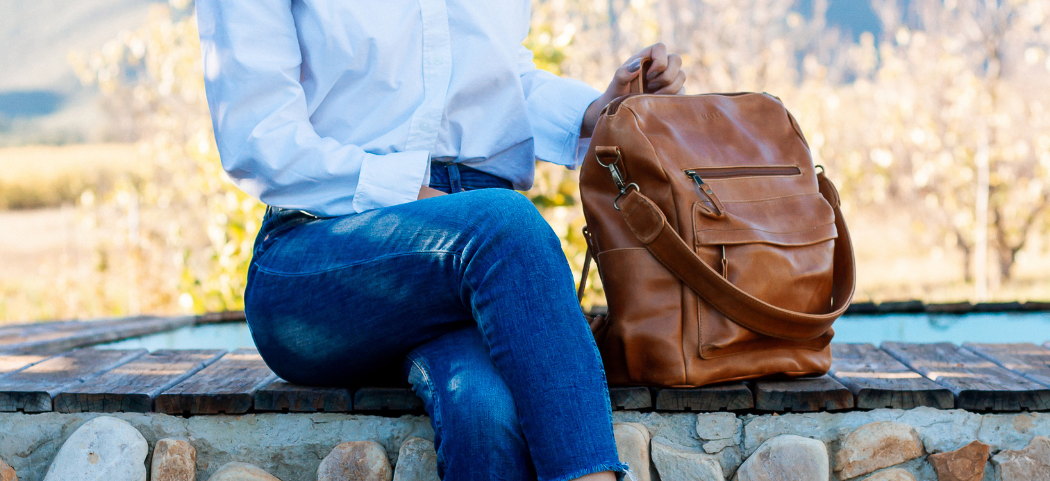 Backpack tote leather best sale