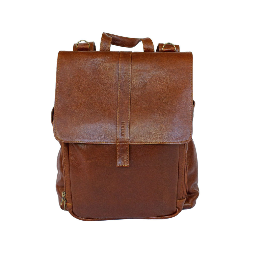 Backpack with leather straps best sale