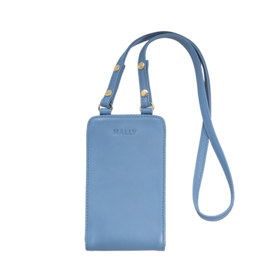 *END OF RANGE* Ava Leather Cell Phone Crossbody Purse in Blue