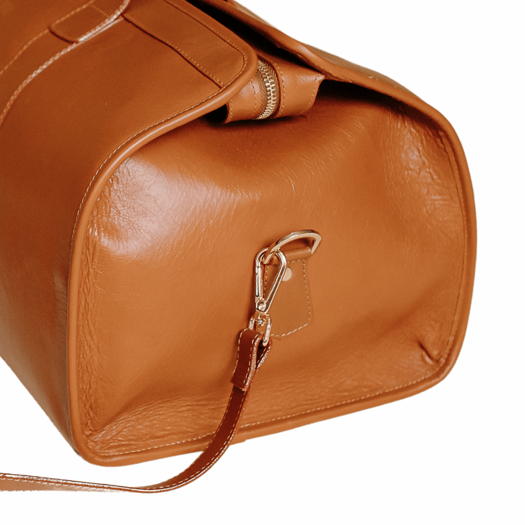 Avery Leather Duffle Bag in Tan - CLEARANCE SALE