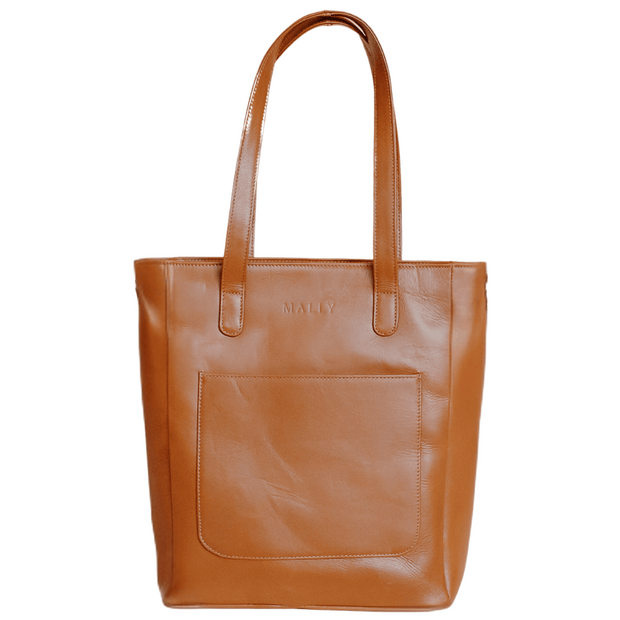 Robin Leather Tote Bag in Tan