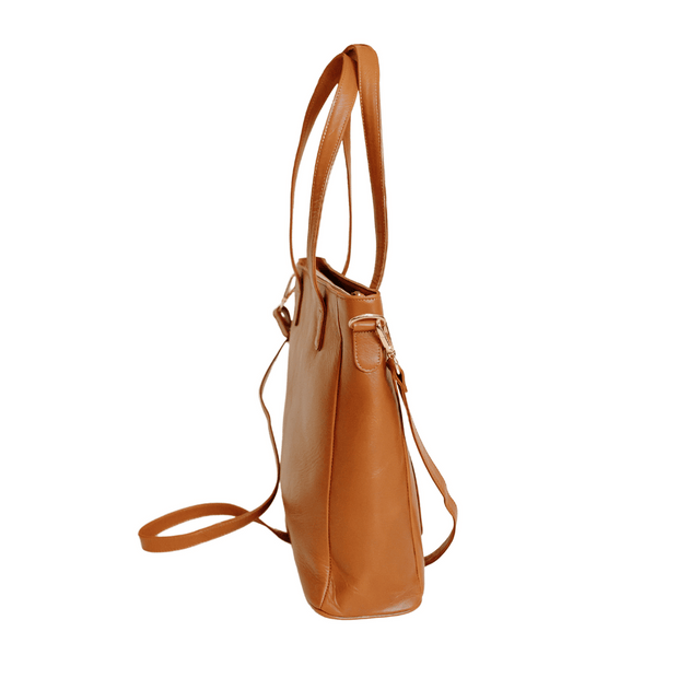 Robin Leather Tote Bag in Tan