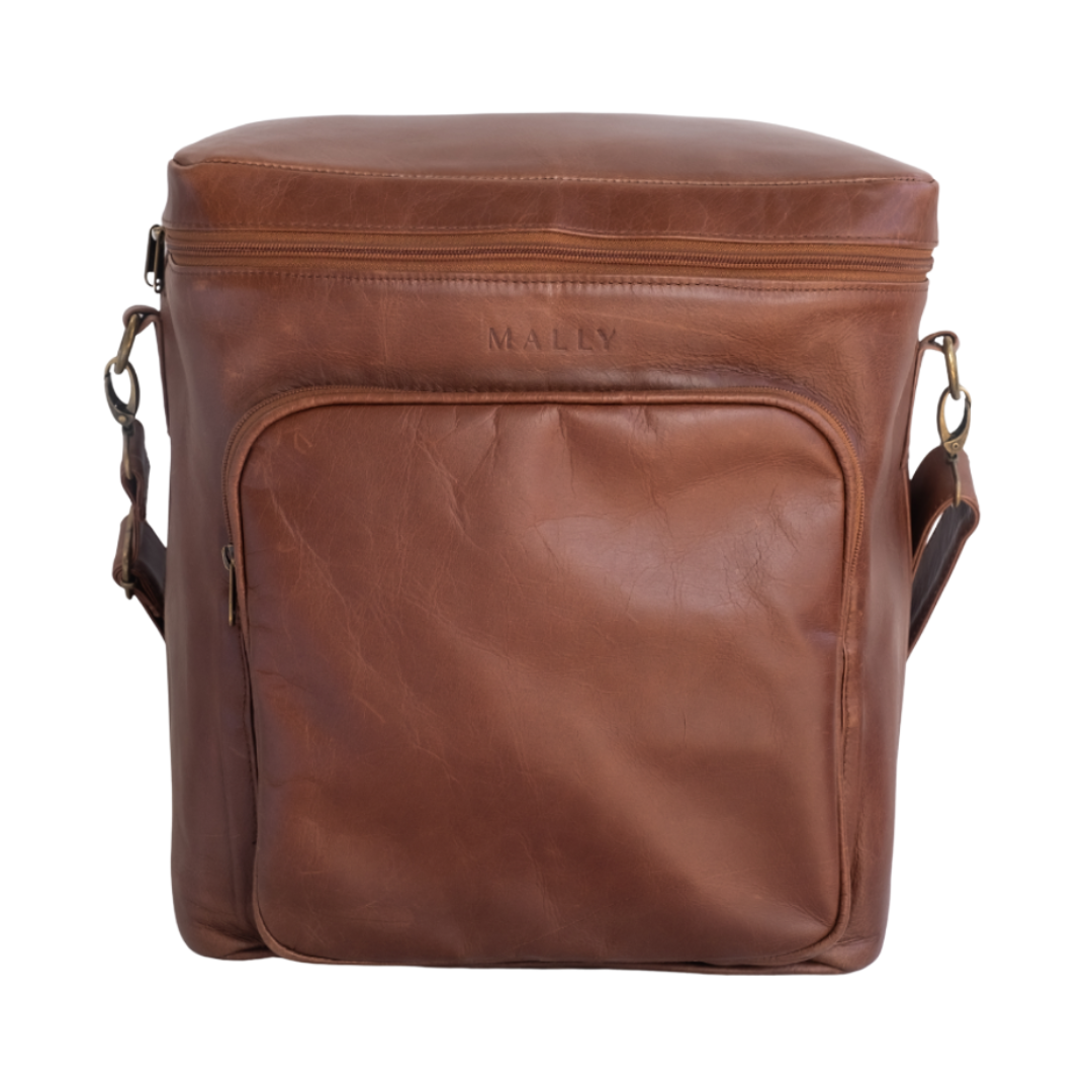 Six-Bottle Leather Wine Carrier