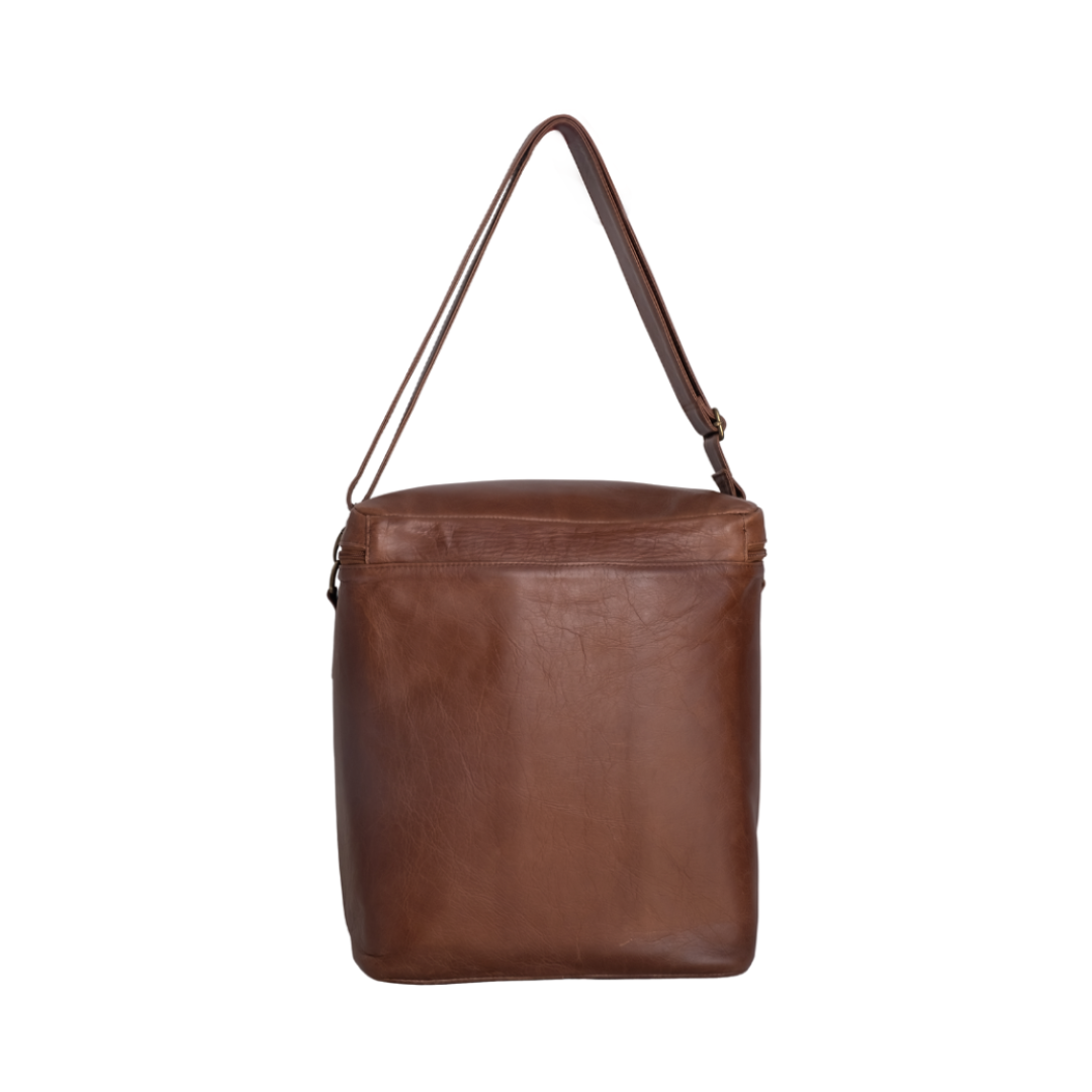 Six-Bottle Leather Wine Carrier