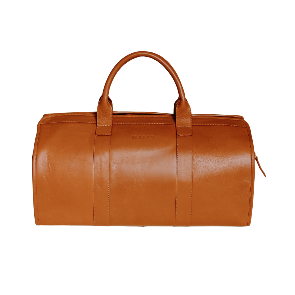 Avery Leather Duffle Bag in Tan - CLEARANCE SALE