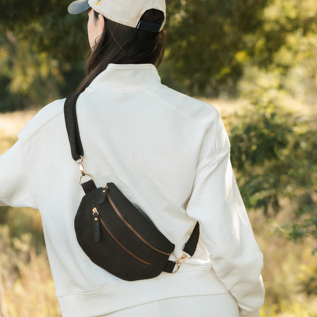 Bum Bag in Chocolate Brown Suede