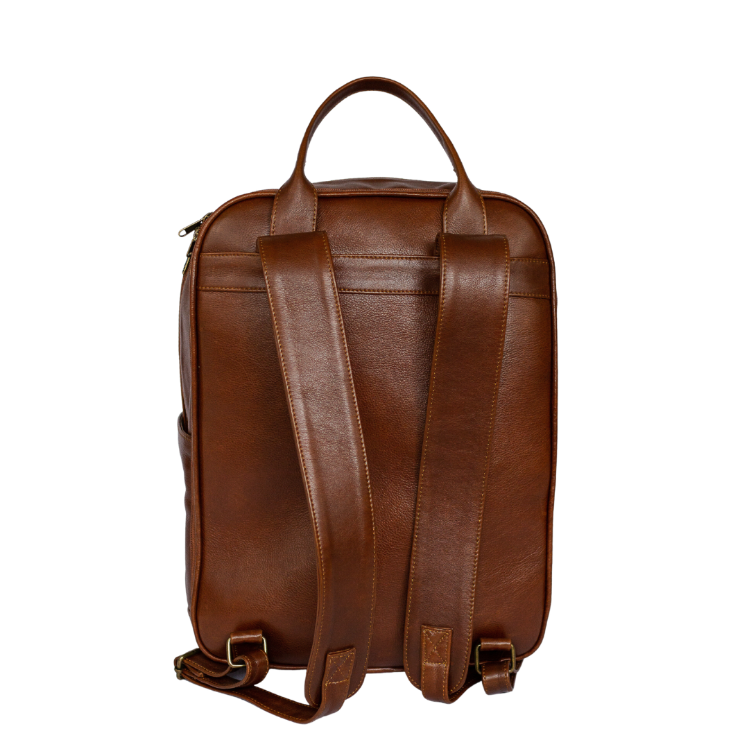 The Hunter Laptop Backpack in Brown