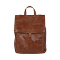 Luxury Leather Baby Backpack in Brown with Changing Mat & Stroller Straps