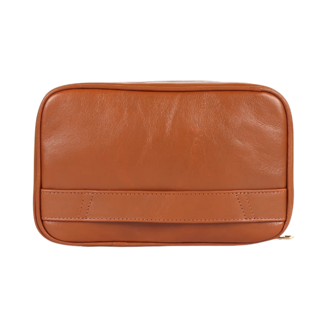 Moxie Leather Accessories Organiser in Tan