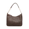 Silvia Leather Baguette Bag in Brown