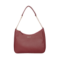 Silvia Leather Baguette Bag in Burgundy