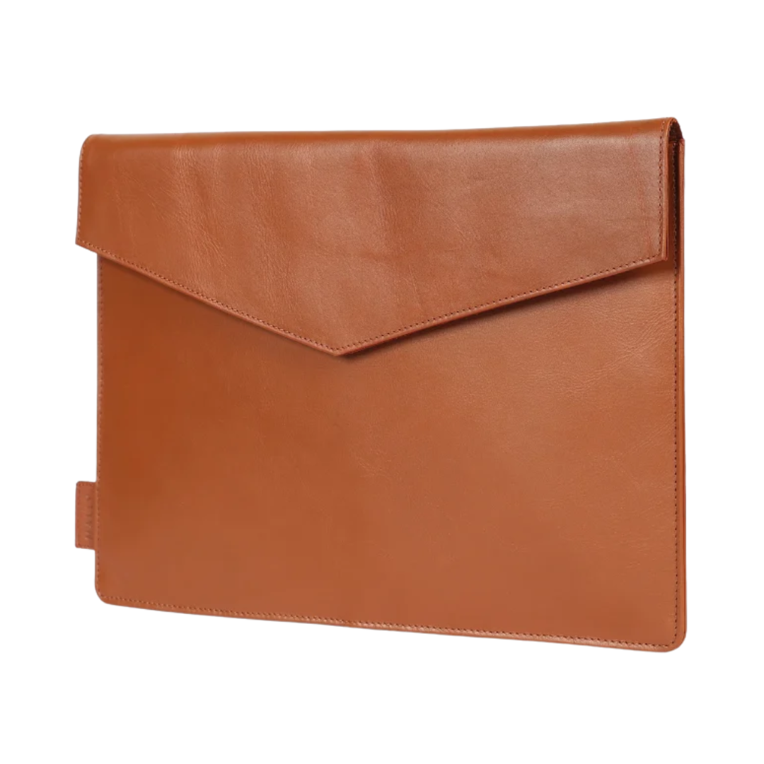 Venus Leather 13' Laptop Sleeve in Tan