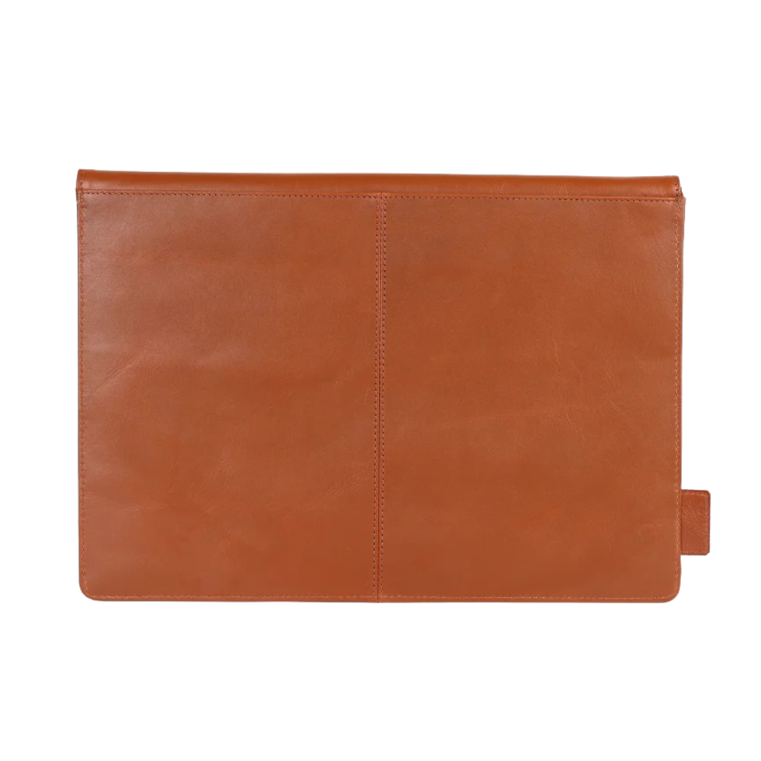 Venus Leather 13' Laptop Sleeve in Tan