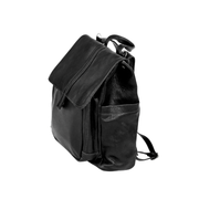 Luxury Leather Baby Backpack in Black with Changing Mat & Stroller Straps
