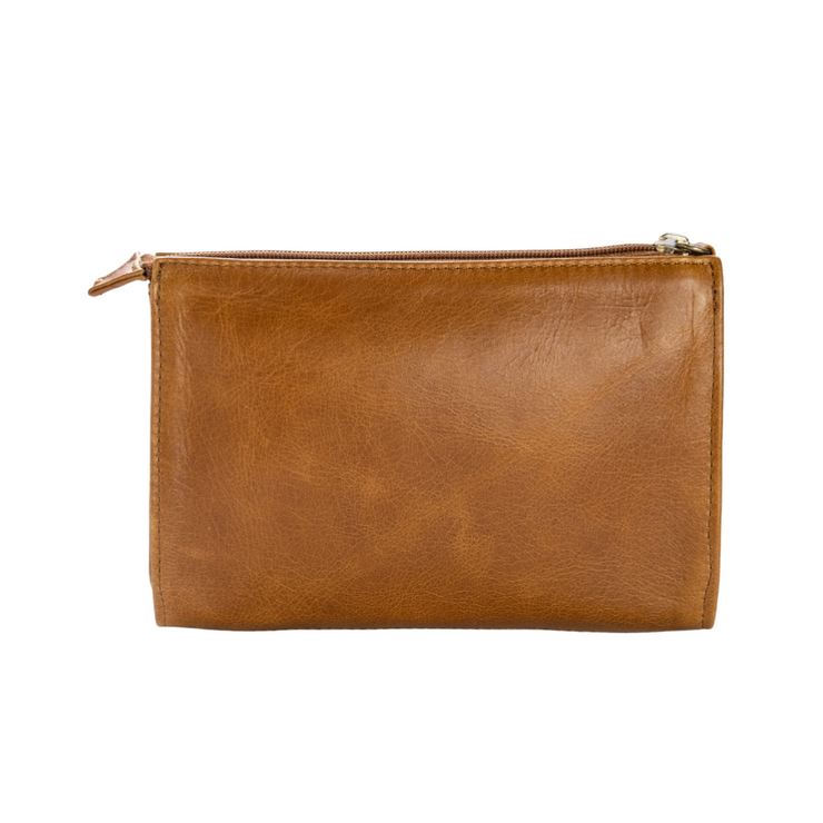 Mila Leather Travel Cosmetic Bag