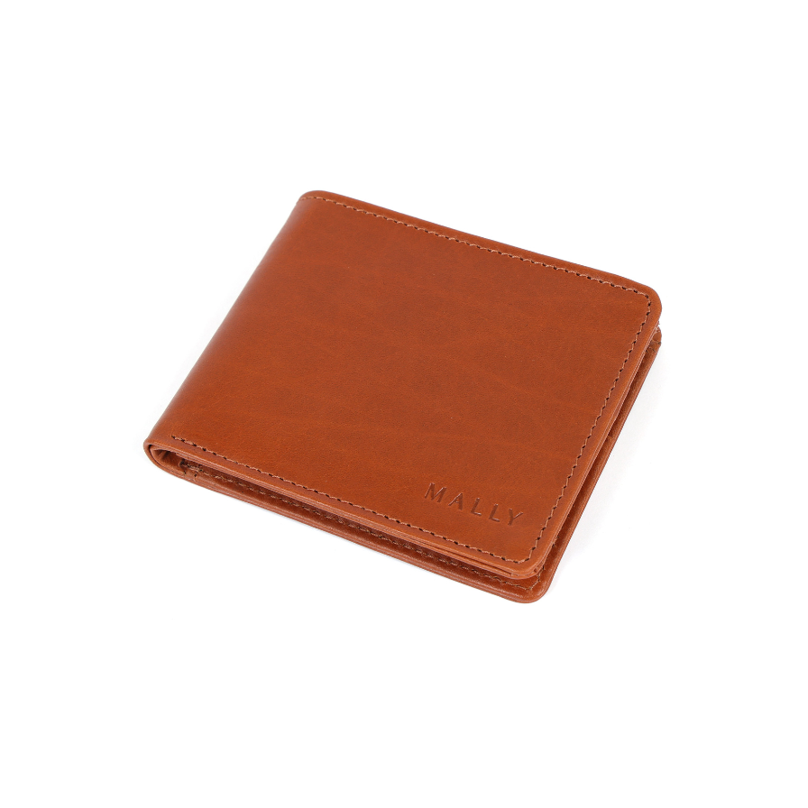 William Men's Bifold Leather Wallet in Tan – Mally SA