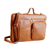Audrey Sleek Leather Laptop in Tan