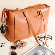 Lily Leather Ladies Laptop Bag in Tan