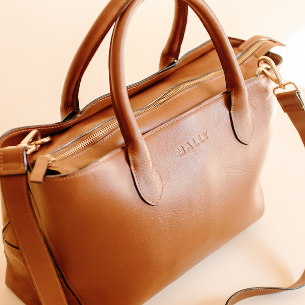 Zuri Midi Leather Tote Bag