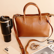 Zuri Midi Leather Tote Bag