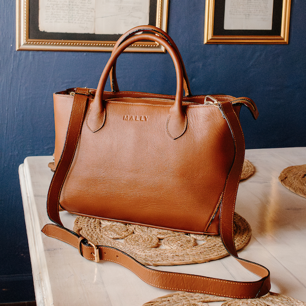 Zuri Midi Leather Tote Bag