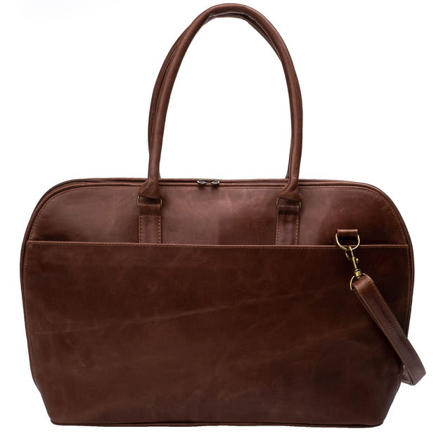 Ladies laptop bag in brown