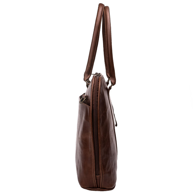 Ladies laptop bag in brown