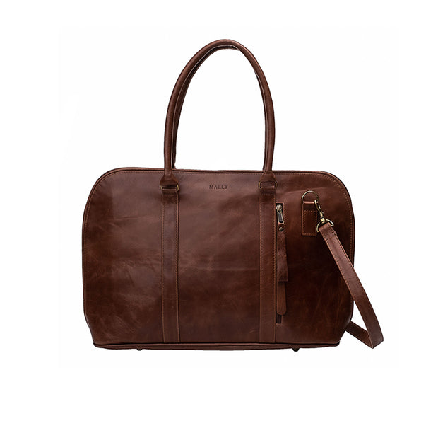 Ladies laptop bag in brown