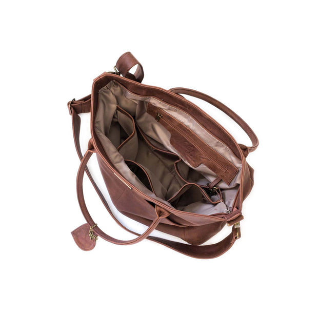 The Beula Baby Bag in Brown (2)