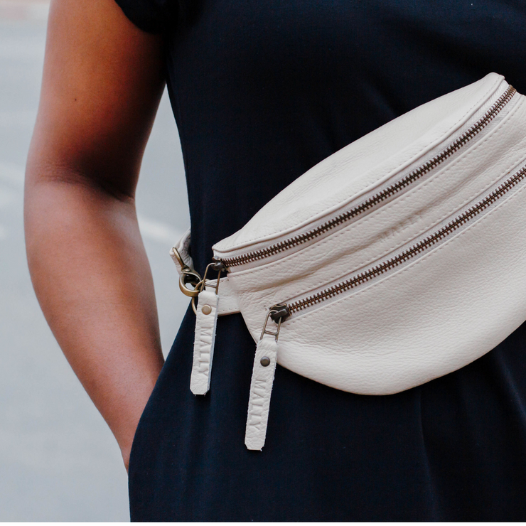 White leather 2025 bum bag